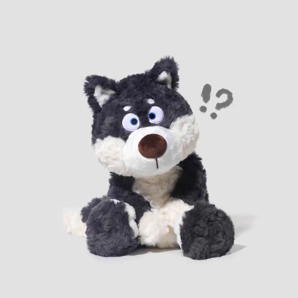 Funny Derpy Husky Plush Toy